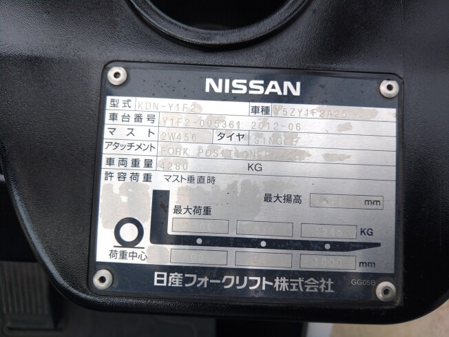 グリーンフォーク　JR貨物　未使用 日産 KDN-Y1F2 | 千葉県のフォークリフト | BIGLEMON（ビッグ