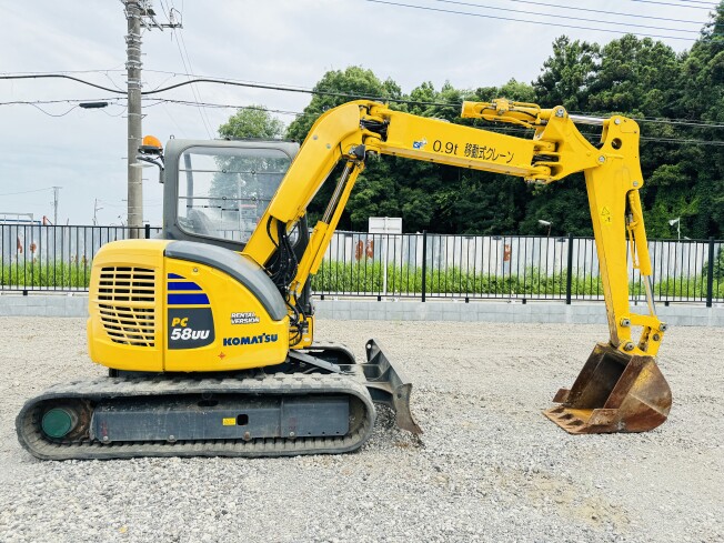 S-0013】KOMATSU 小売業者 コマツ PC58UU-3 5.5トンクラス 小旋回 ミニ油圧ショベル ユンボ ブレーカー配管 バックホー 茨城県