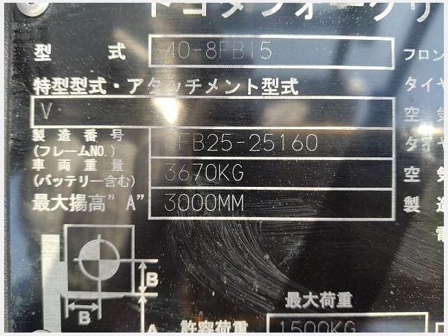 トヨタ 40-8FB15 | 愛知県のフォークリフト | BIGLEMON（ビッグレモン