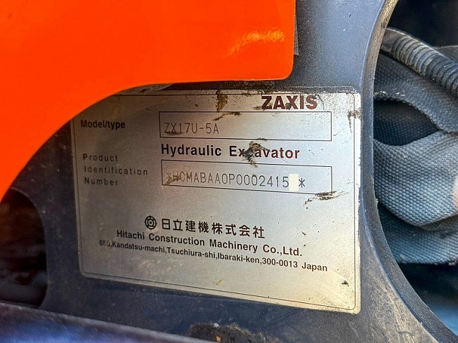 HITACHI ZX17U-5A (Mini excavators) at Hiroshima, Japan | Buy