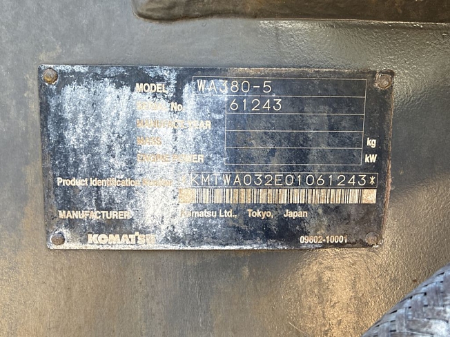 コマツ WA380-5 | 兵庫県のタイヤショベル(ホイールローダー