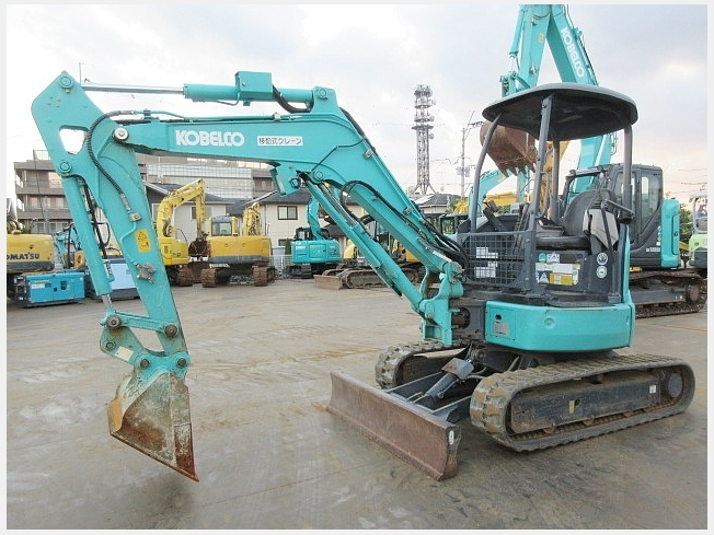 コベルコ　SK30SR ユンボ3t】コベルコSK30SR稼働498h5本配管回転フォーク
