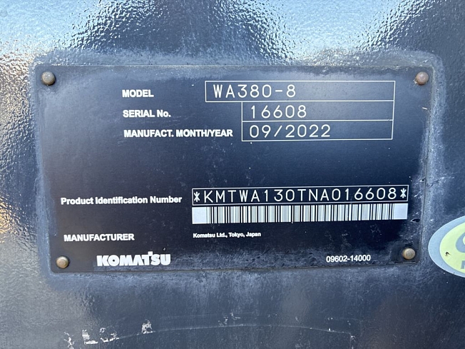 コマツ WA380-8 | 兵庫県のタイヤショベル(ホイールローダー