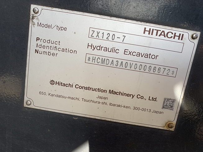 HITACHI ZX120-7 (Excavators) at Saitama, Japan | Buy used Japanese