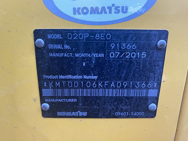 コマツ D20P-8E0 | 栃木県のブルドーザー | BIGLEMON（ビッグレモン
