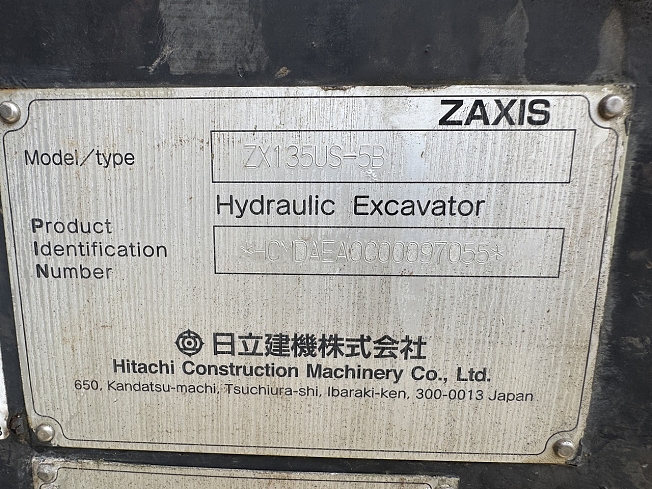 HITACHI ZX135US-5B (Excavators) at Tochigi, Japan | Buy used