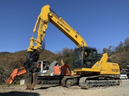 ☆中古品 住友建機 ユンボ SH35J 平バケット&ハサミ(掴み)付き