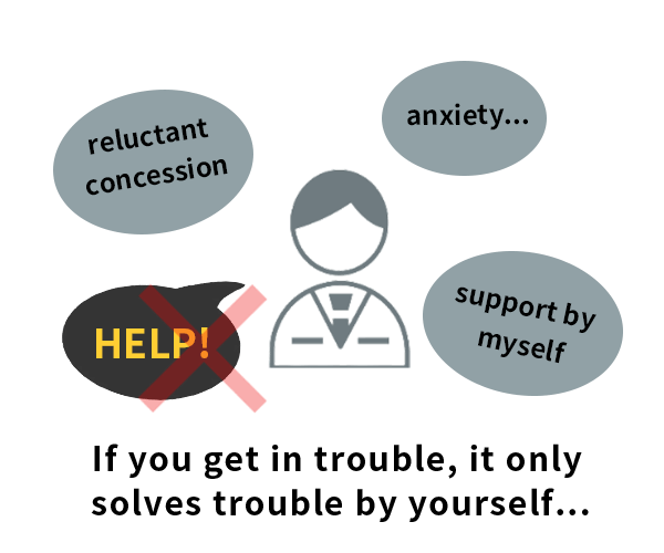 If you get in trouble, it only solves trouble by yourself...