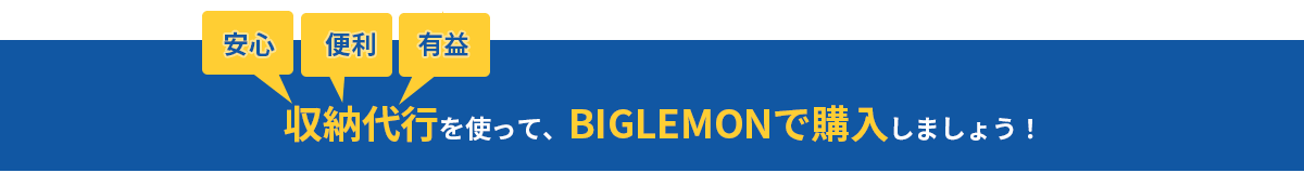 収納代行を使って、BIGLEMONで購入しましょう！