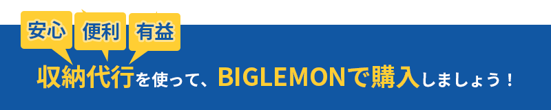 収納代行を使って、BIGLEMONで購入しましょう！